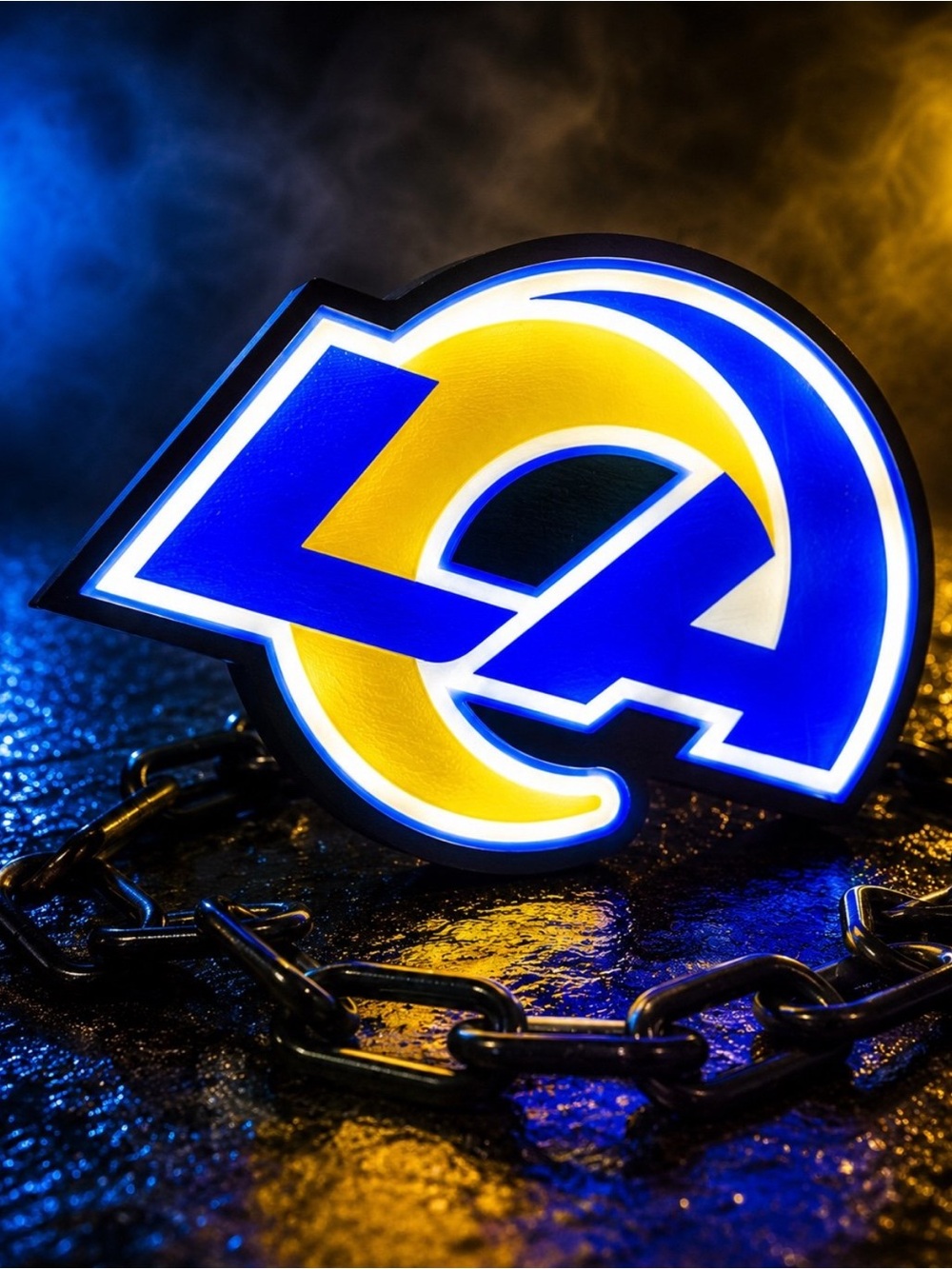 Los Angles Rams Light Up Fan Chain Necklace